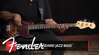 American Standard Jazz Bass Demo  Fender [upl. by Ramej616]