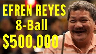 EFREN REYES vs Rodney Morris 500000 8BALL [upl. by Yrellih]