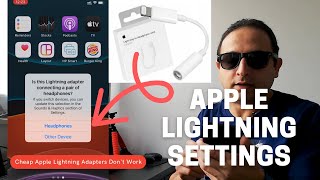 How to change Apple lightning 35 mm headphone adapter settings  iPhone 11 [upl. by Arodnap409]