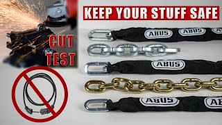 Dont Buy a Security Chain Before Watching This Comparison Abus vs Pewag vs Everbilt [upl. by Geithner]