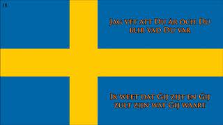 Volkslied van Zweden SWENL tekst  Anthem of Sweden [upl. by Jahdiel]