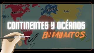 LOS CONTINENTES Y OCÉANOS en 5 minutos [upl. by Nwahsem852]