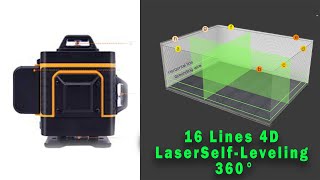 16 Lines 4D Laser Level Self Leveling 360° [upl. by Shaughnessy]