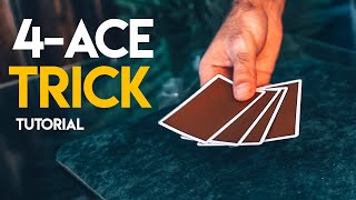 Card Magic Tutorial  How to Change 4 Cards Into Aces EASY [upl. by Bakerman409]