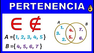 PERTENENCIA DE CONJUNTOS  varios ejemplos [upl. by Nnylear]