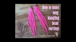 How to make long dangling bead earrings Earring making masterclass [upl. by Nero349]