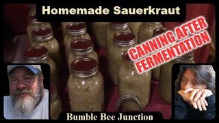 How To Can Fermented Sauerkraut After Lacto Fermenting  Canning Recipe [upl. by Kolnick]