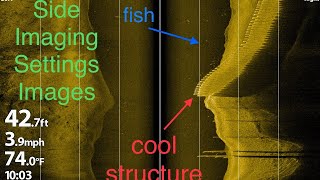 Humminbird Helix Side Imaging Settings amp Images [upl. by Yanrahs]