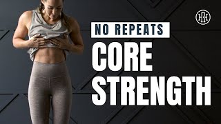 20 Minute Core Strength  No Repeats AB Workout [upl. by Leroy]