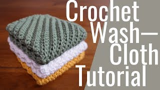 Crochet Diagonal Stitch Textured Washcloth Free Tutorial [upl. by Cinom57]