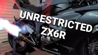 Kawasaki ZX6R 636 makes Monster Gains after ECU Flash and Dyno Tune  Moore Mafia [upl. by Coral]