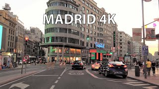 Madrid 4K  Driving Downtown  Spain [upl. by Oren821]