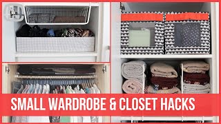 How to fit everything in a small wardrobe or closet  OrgaNatic [upl. by Aiak]