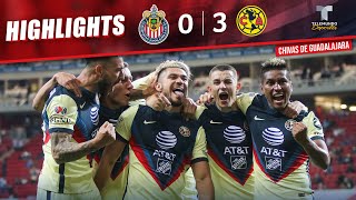 Chivas vs América 03  Highlights amp Goals  Telemundo Deportes [upl. by Amitie]