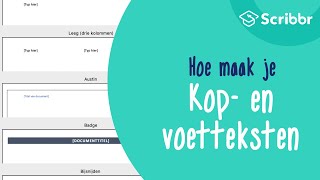 Kop en voettekst maken voor je scriptie in Word [upl. by Henryson179]