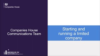 Webinar Starting and running a limited company [upl. by Polly69]