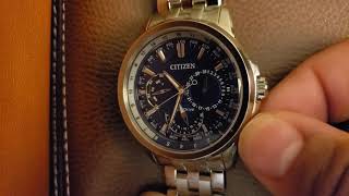 Citizen Calendrier Watch world time feature explained [upl. by Anotyal]