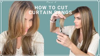 How To Cut Long Curtain Bangs [upl. by Meehan]