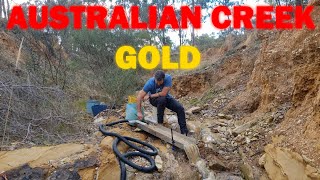 GOLD PROSPECTING AUSTRALIAN CREEK GOLD [upl. by Aizan]