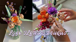 LEGO FLOWER BOUQUET 💐 unboxing  building process [upl. by Ahtael]