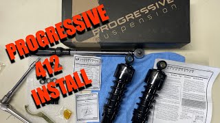 PROGRESSIVE 412 SHOCK INSTALL HARLEY DAVIDSON IRON1200 SPORTSTER [upl. by Ednarb]