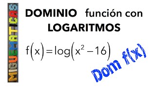 Dominio de una función con logaritmo [upl. by Baggs570]