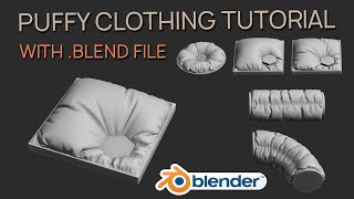 Puffy Cloth Tutorial  Blender 28  FREE blend file [upl. by Tull]