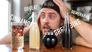 4 EASY to Make Cocktail Syrups  grenadine amp orgeat [upl. by Hengel]