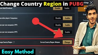 How To Change Country Region in PUBG Mobile 2021  Full Tutorial  IBAAD TECH [upl. by Lourdes]