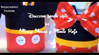 Dulceros de Minnie amp Mickey Mouse  manualidades fáciles  Disney ideas [upl. by Weinrich]