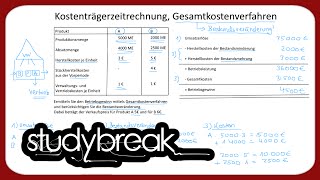 Kostenträgerzeitrechnung Gesamtkostenverfahren Betriebsgewinn  Kosten und Leistungsrechnung [upl. by Nednal]