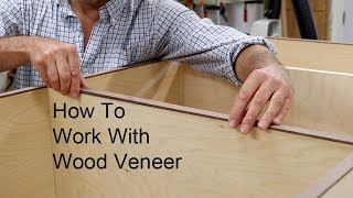 Wood Veneer For Beginners How To Apply Veneer With Contact Cement [upl. by Suirtimid]