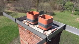 Chimney Crown Restoration  Indianapolis IN  Chimney Solutions Indiana [upl. by Enelrihs570]