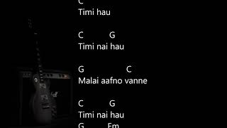 Timi nai hau  Sabin Rai  Official lyrics with guitar chords  Nepko Music  Valentine special [upl. by Ynor]