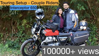 Touring Setup  Interceptor 650  Couple Rides Pillion  Rynox  Zana  Adv Tribe [upl. by Anoyek405]