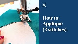 How To Appliqué 3 different stitches [upl. by Anatola]