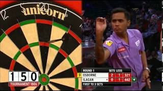 Osborne v Ilagan  34  Round One  World Darts Championship 2013 [upl. by Haziza]