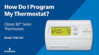 Classic 80 Series  1F80361  How Do I Program My Thermostat [upl. by Luas]