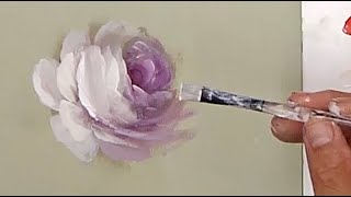 Painting a Beginning Rose with Acrylics [upl. by Fiske16]