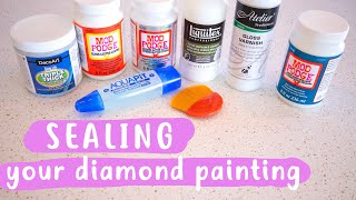 Sealing Your Diamond Painting WHATS BEST [upl. by Nekcarb]