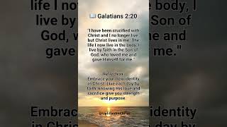 Christ Lives in Me  Galatians 220 shorts bibleverse faith [upl. by Uuge]