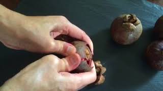 How to open a mangosteen [upl. by Lellih]