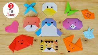 12 Figuras de Papel en ORIGAMI  Manualidades DIY 🎨  JuanTu3 [upl. by Idnarb]