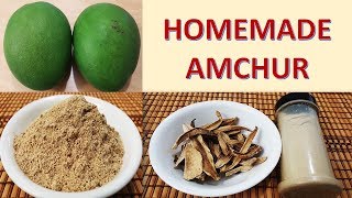 HOMEMADE AMCHUR POWDER QUICK amp EASY WAY TO MAKE DRY MANGO POWDER  आमचुर बनाने का आसान तरीका [upl. by Roxanne]