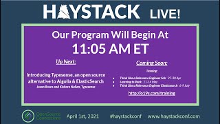 Haystack LIVE Introducing Typesense an open source alternative to Algolia amp ElasticSearch [upl. by Kamila]