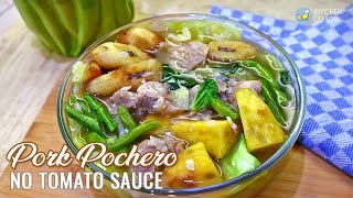 HOW TO COOK PORK POCHERO WITHOUT TOMATO SAUCE  POCHERO RECIPE NO TOMATO SAUCE  Kitchen Lemon [upl. by Shutz]