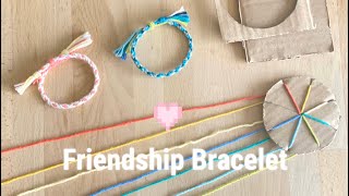 Friendship Bracelet  using cardboard wheel [upl. by Notwen]