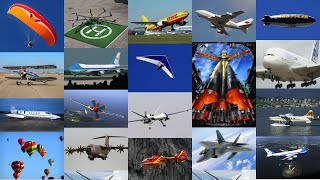 Aircraft  Airplanes  Aeroplanes amp Air Vehicles  Kids amp Childrens Educational Video [upl. by Lleinad324]