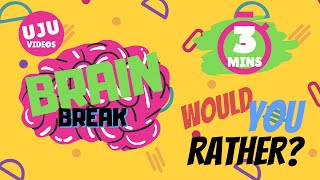 Brain Break  Would You Rather Energizer Game 1 [upl. by Cardie]