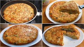 Spanish Omelette Recipe ♥️  Easiest Breakfast Recipe Tortilla De Patata [upl. by Anolla]